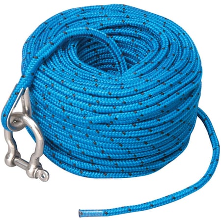 Anchor Rope 5mm X 100 Ft. SS Shackle